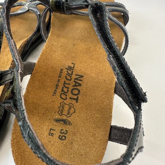 Naot Dorith Women Gladiator Sandal US 8 Leopard‎ Suede Leather Hook & Loop Strap - Picture 16 of 16